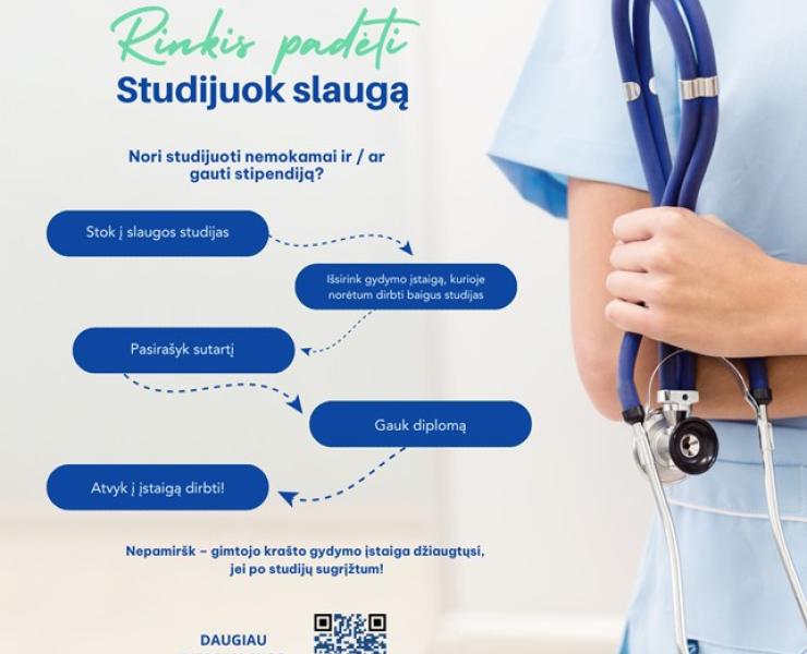Kviečiame studijuoti slaugą