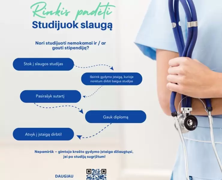 Kviečiame studijuoti slaugą